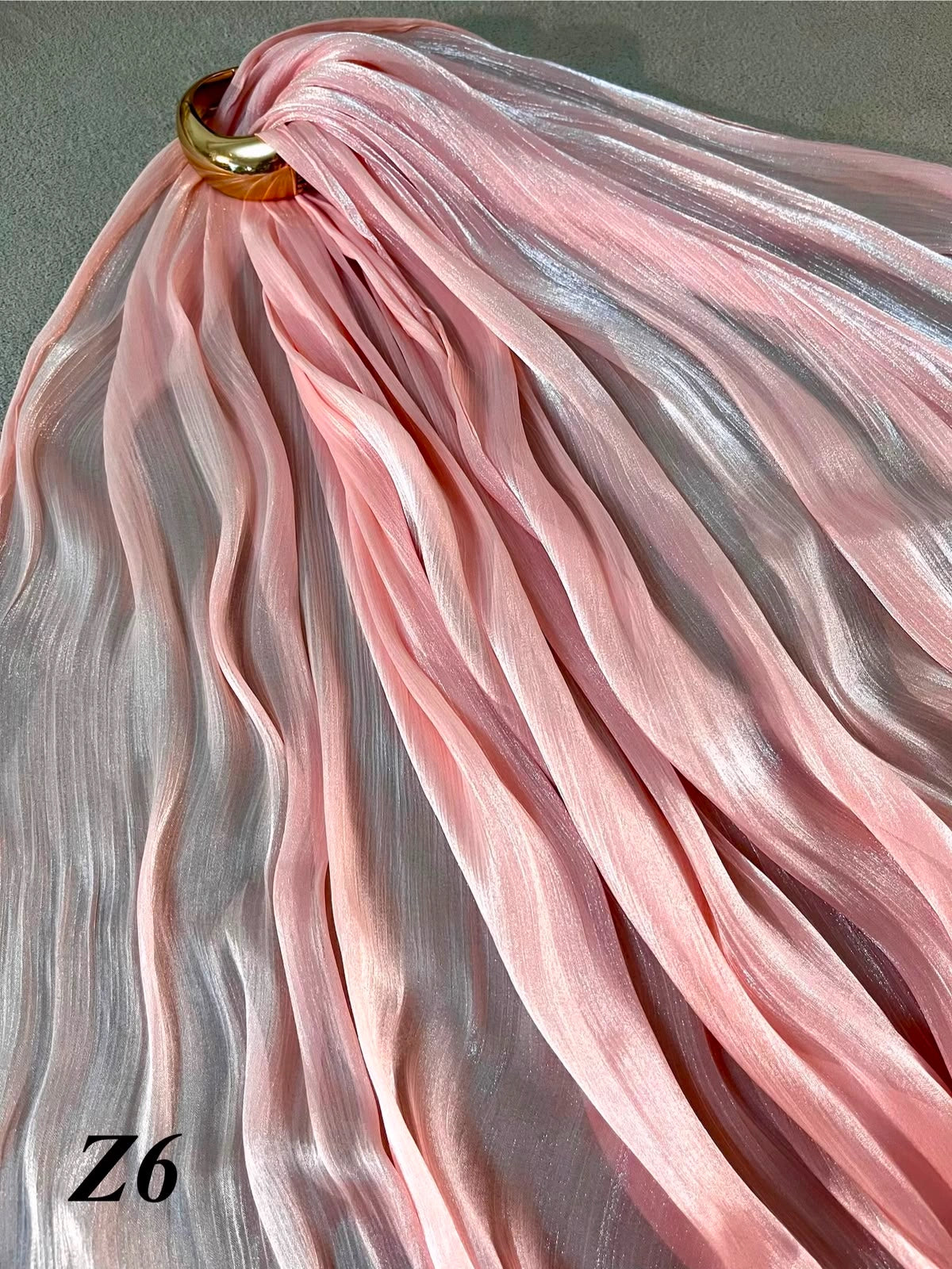 Peach Pink Organza z6