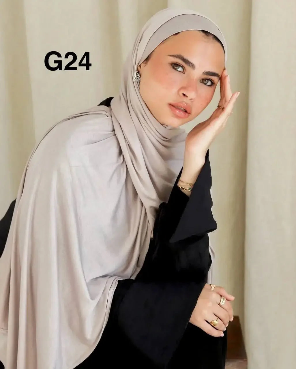 NUDE HIJAB WITH GEL UNDERCAP