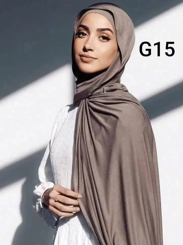 DARK CAFE HIJAB WITH GEL UNDERCAP