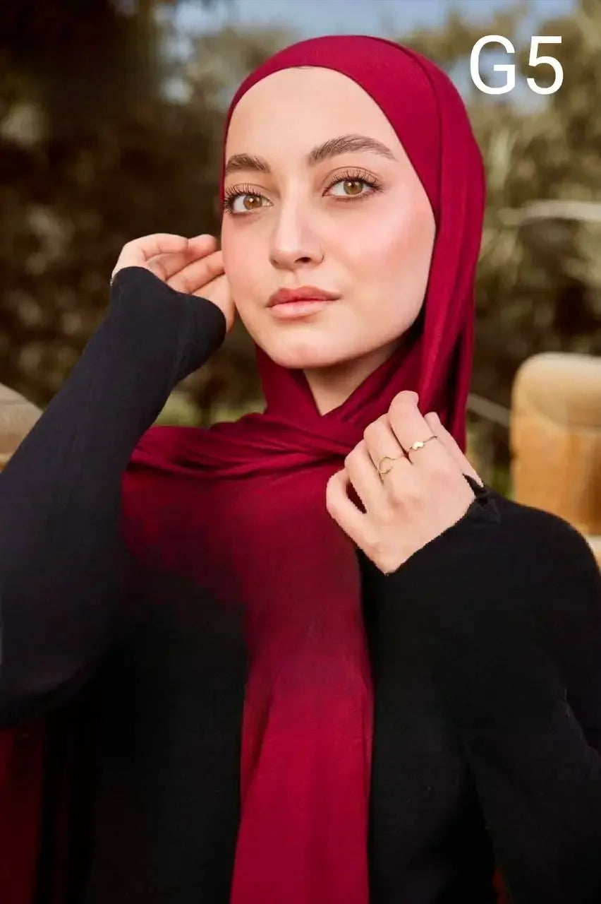 LIGHT BURGUNDY HIJAB WITH GEL UNDERCAP
