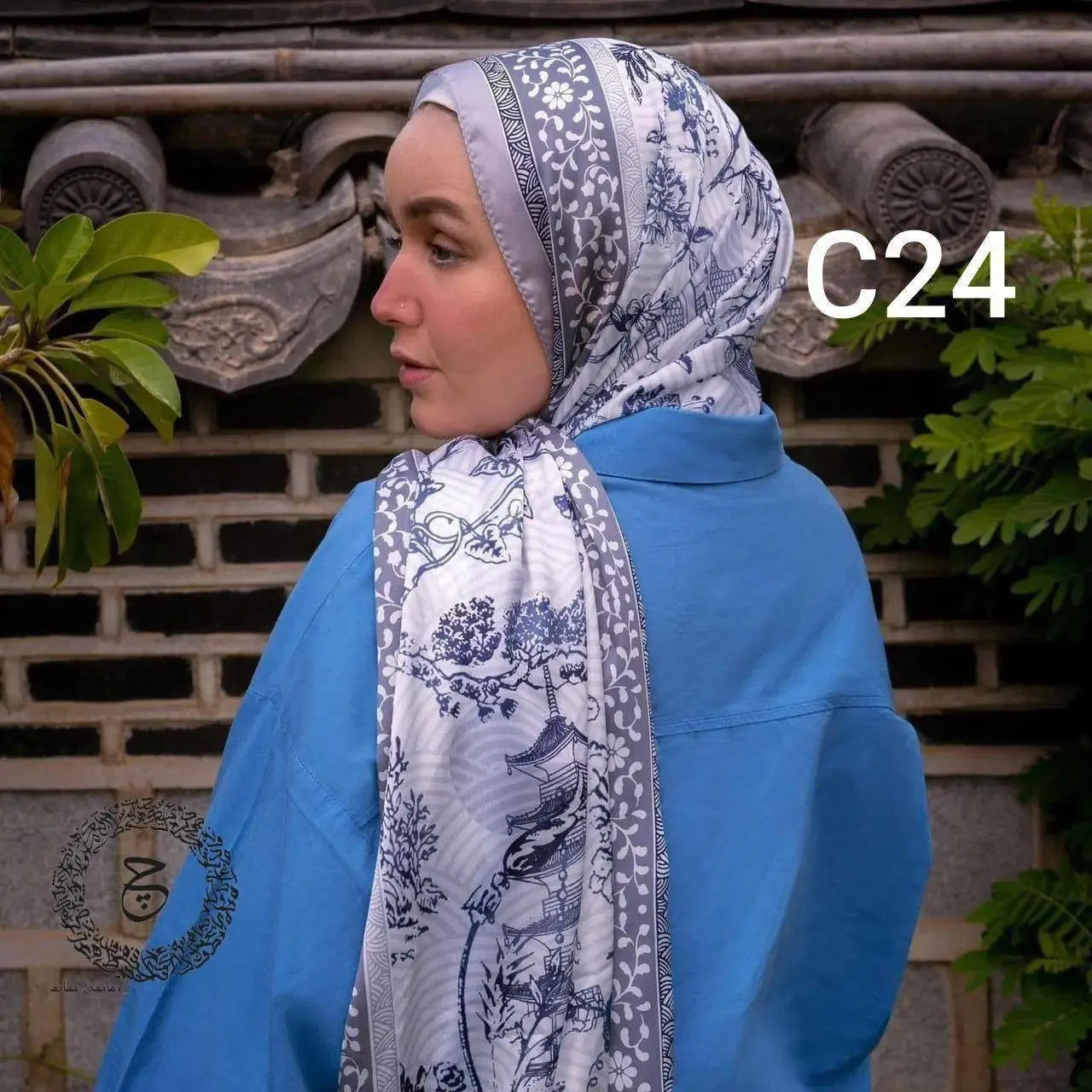 DIGITAL COTTON HIJAB C 24