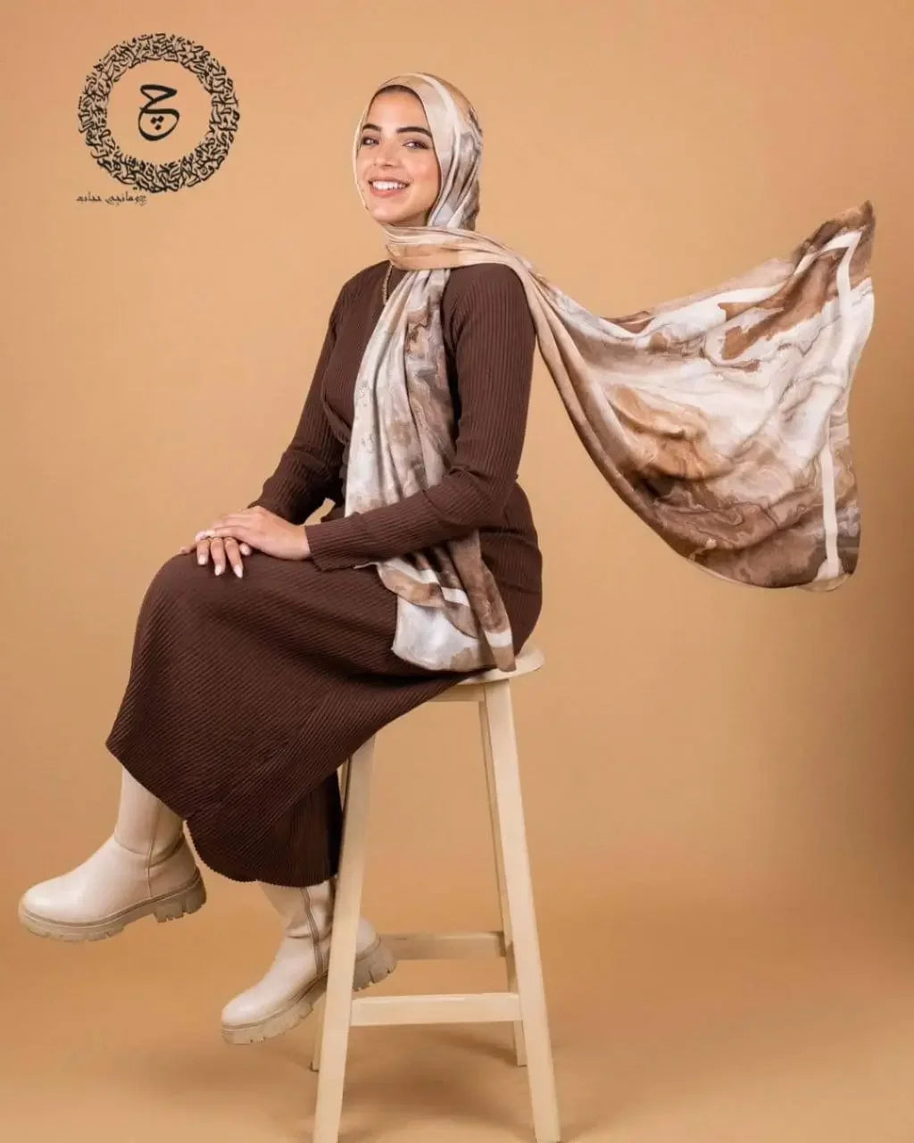 LATTE DIGITAL COTTON HIJAB