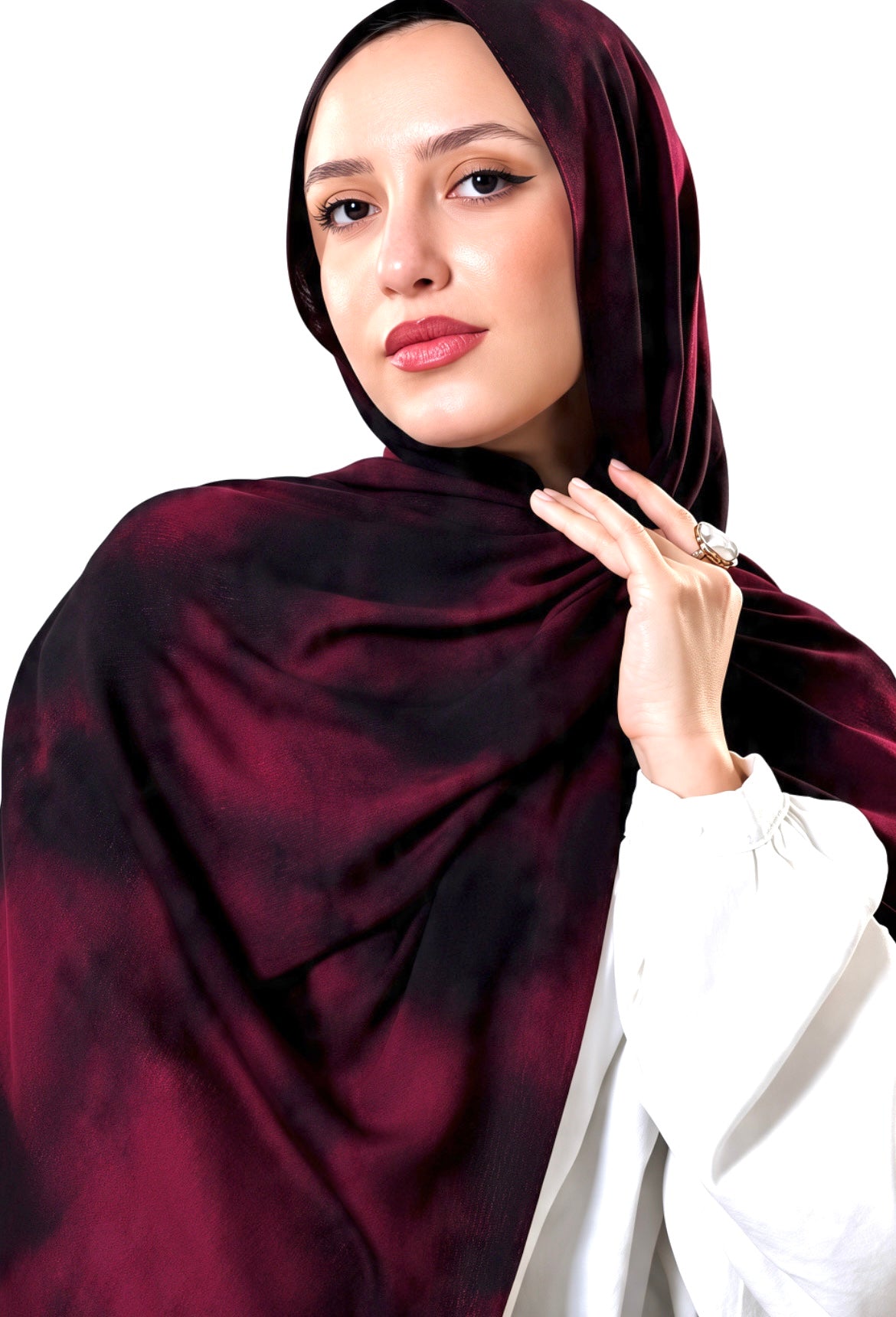 طرحه قطن ديجيتال نحاسي غامق c31