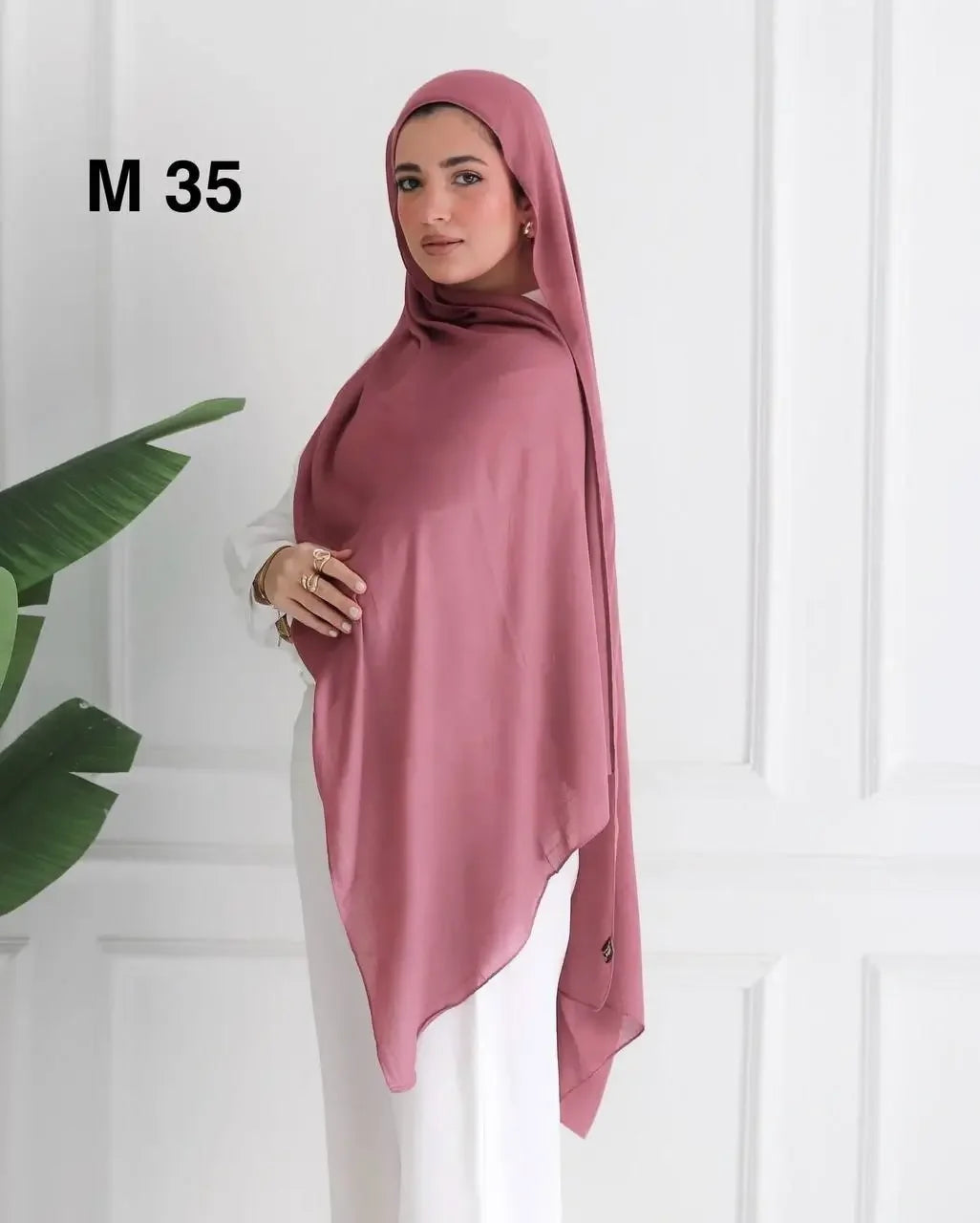 PINK COTTON MODAL KUWAITI HIJAB