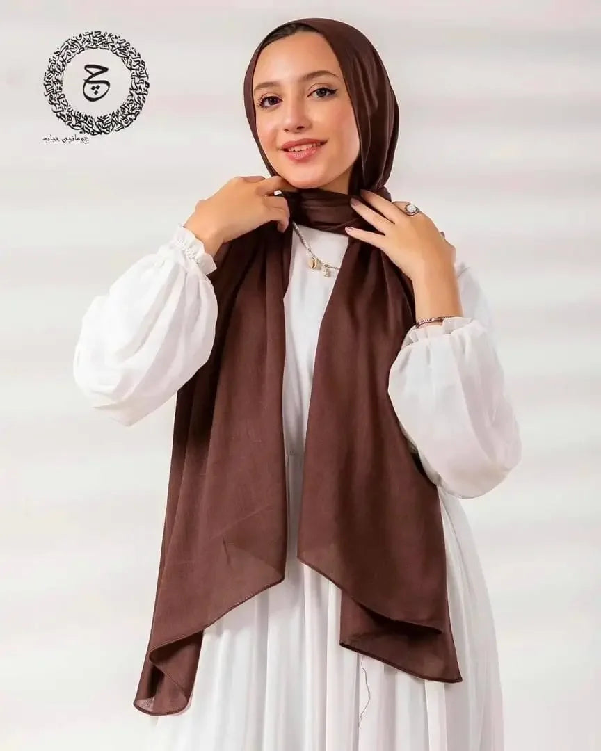 BROWN COTTON MODAL KUWAITI HIJAB