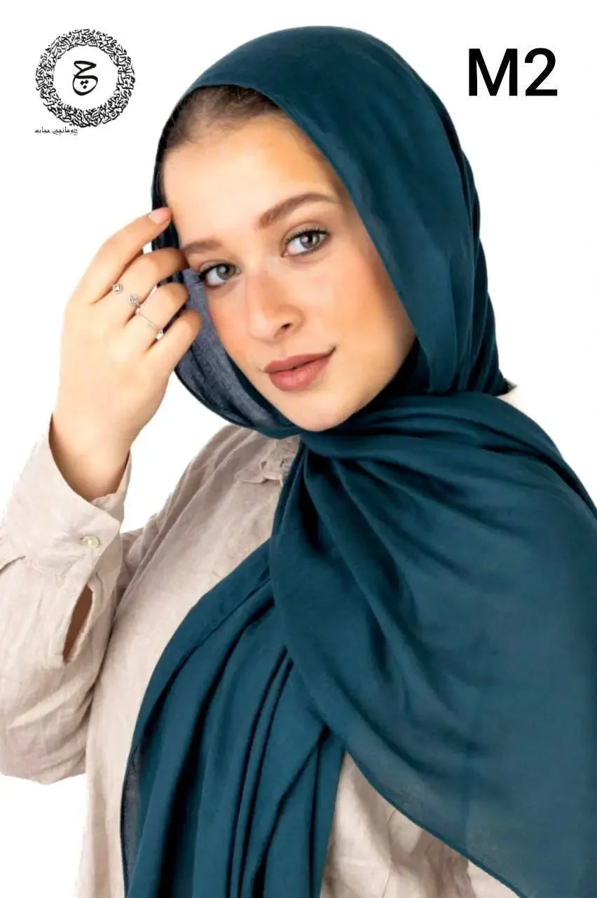 PETROL BLUE COTTON MODAL KUWAITI HIJAB 