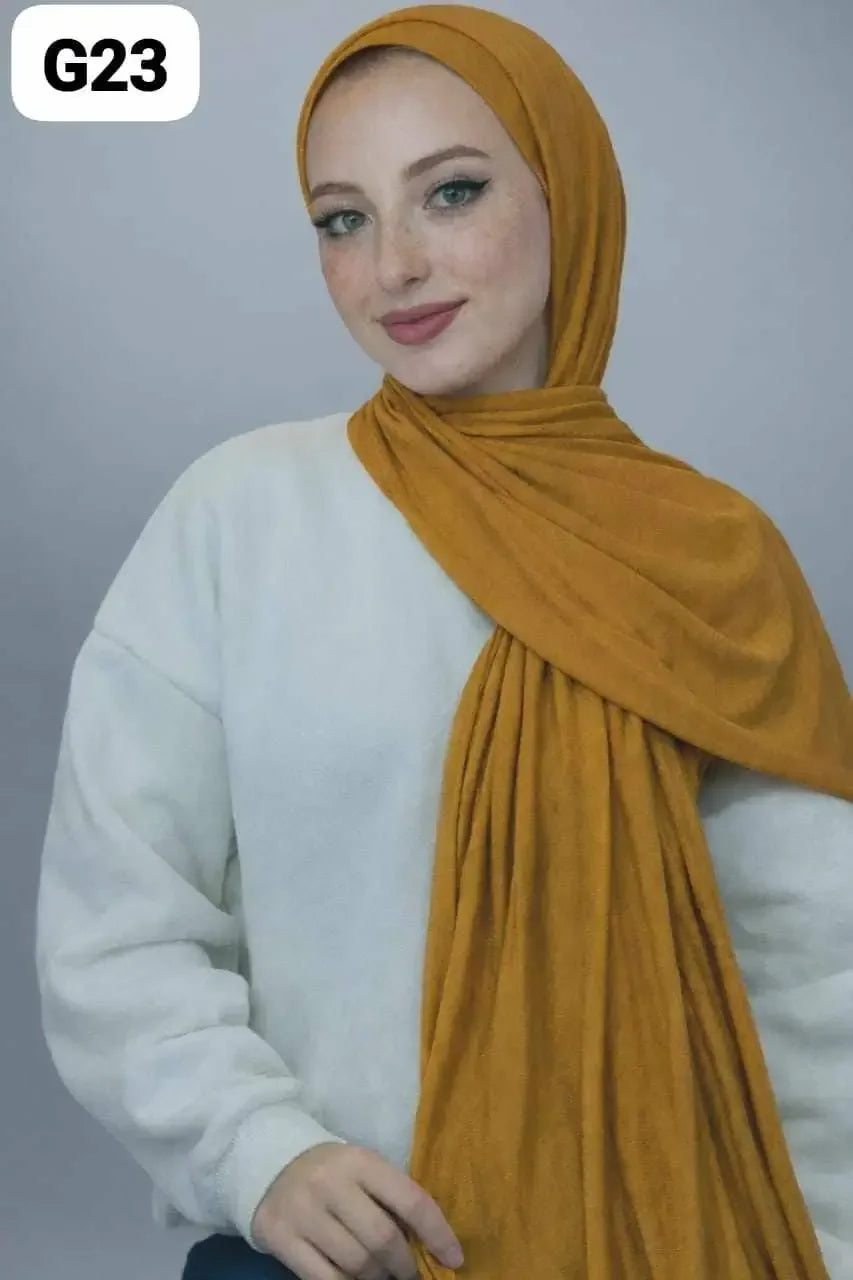 MUSTARD HIJAB WITH GEL UNDERCAP 