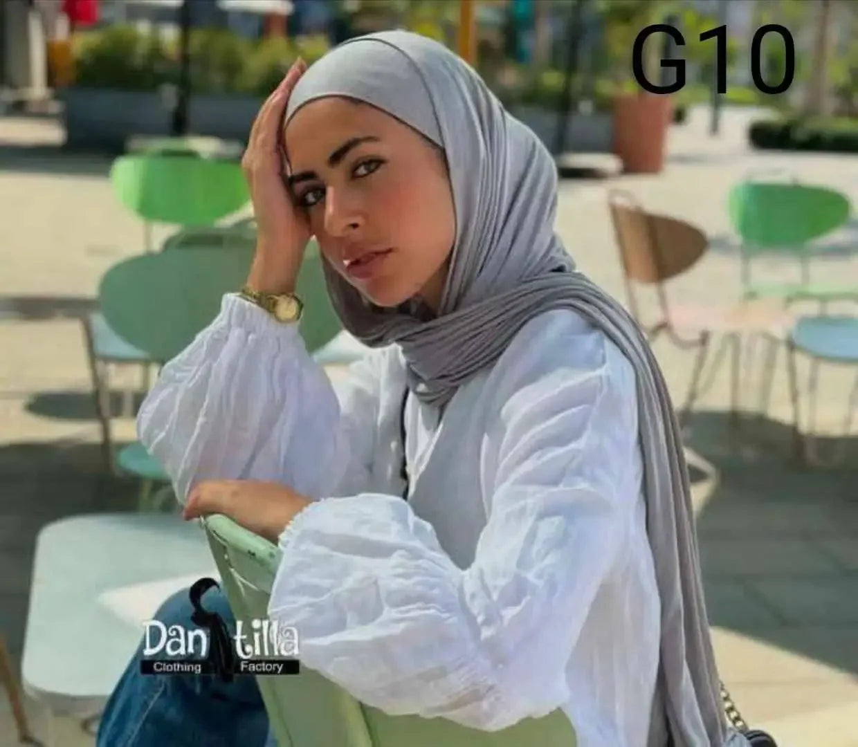 LIGHT GREY HIJAB WITH GEL UNDERCAP