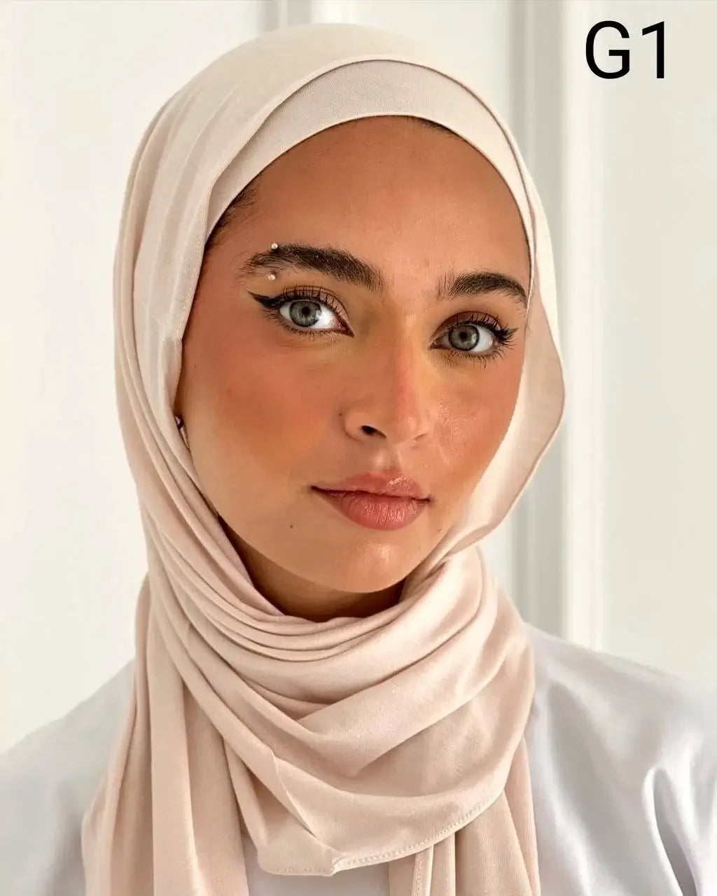 CHAMPAGNE HIJAB WITH GEL UNDERCAP 