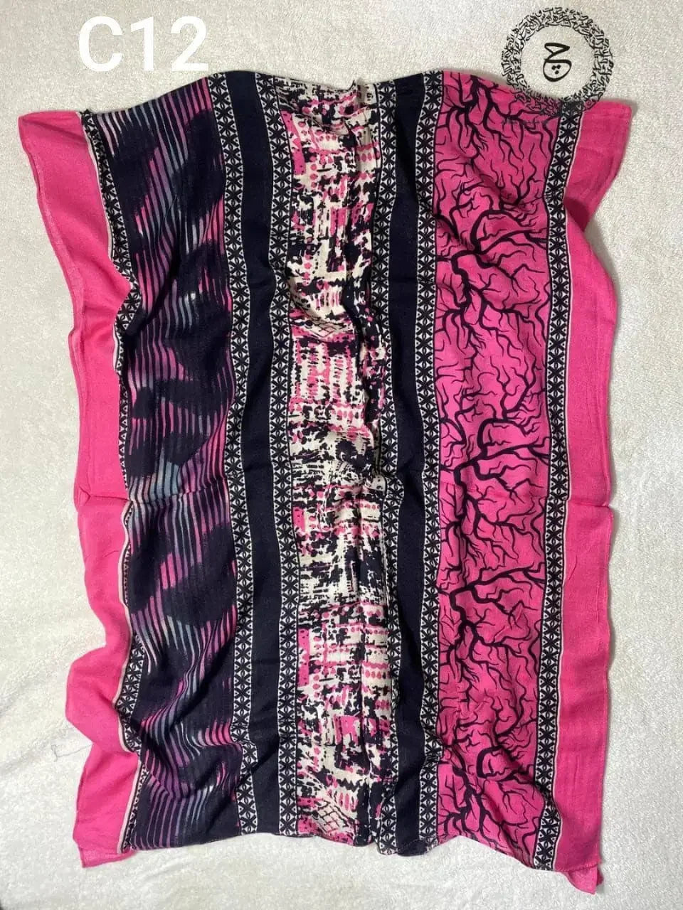 FUCHSIA DIGITAL COTTON HIJAB