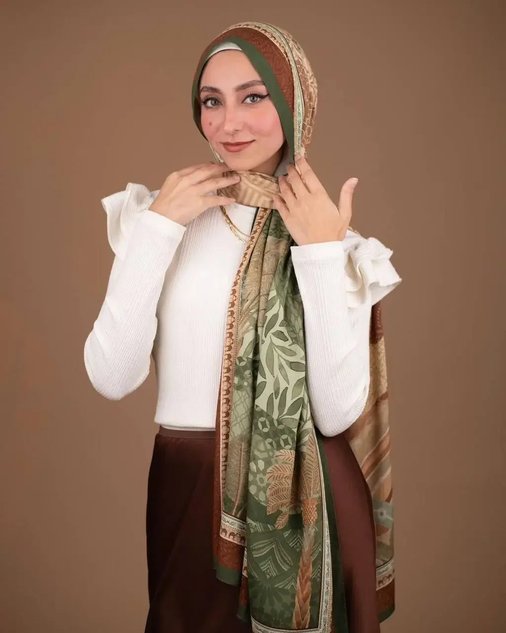 SAND DIGITAL COTTON HIJAB 