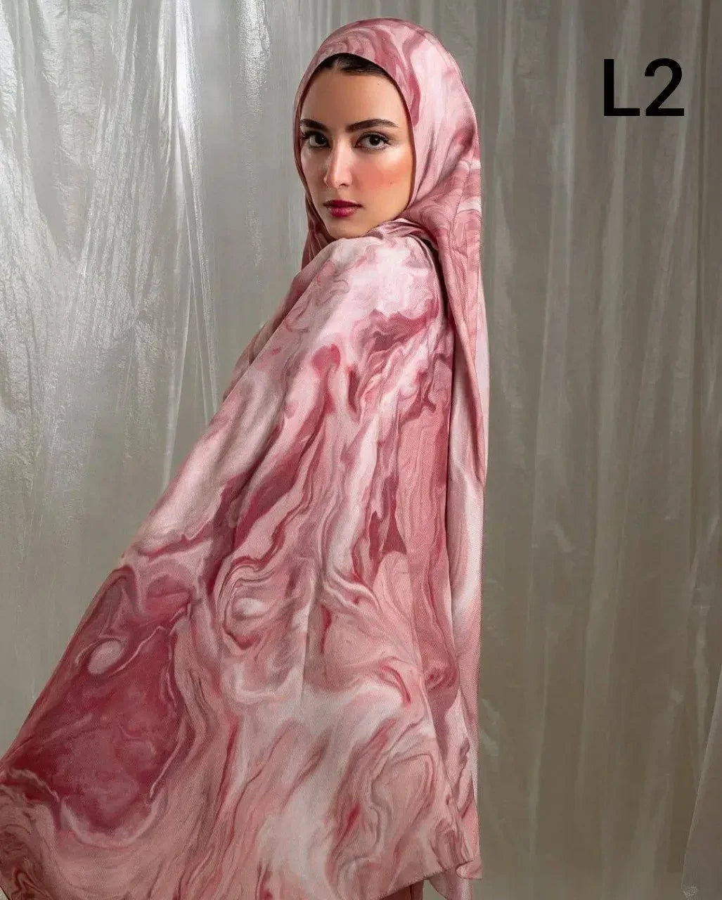 PINK DIGITAL COTTON HIJAB