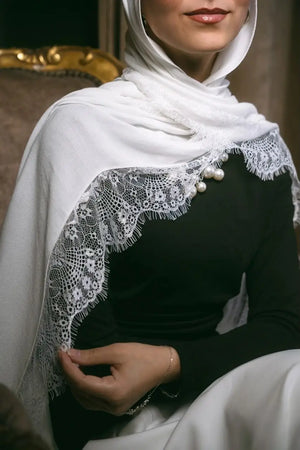 French Lace Hijab 1