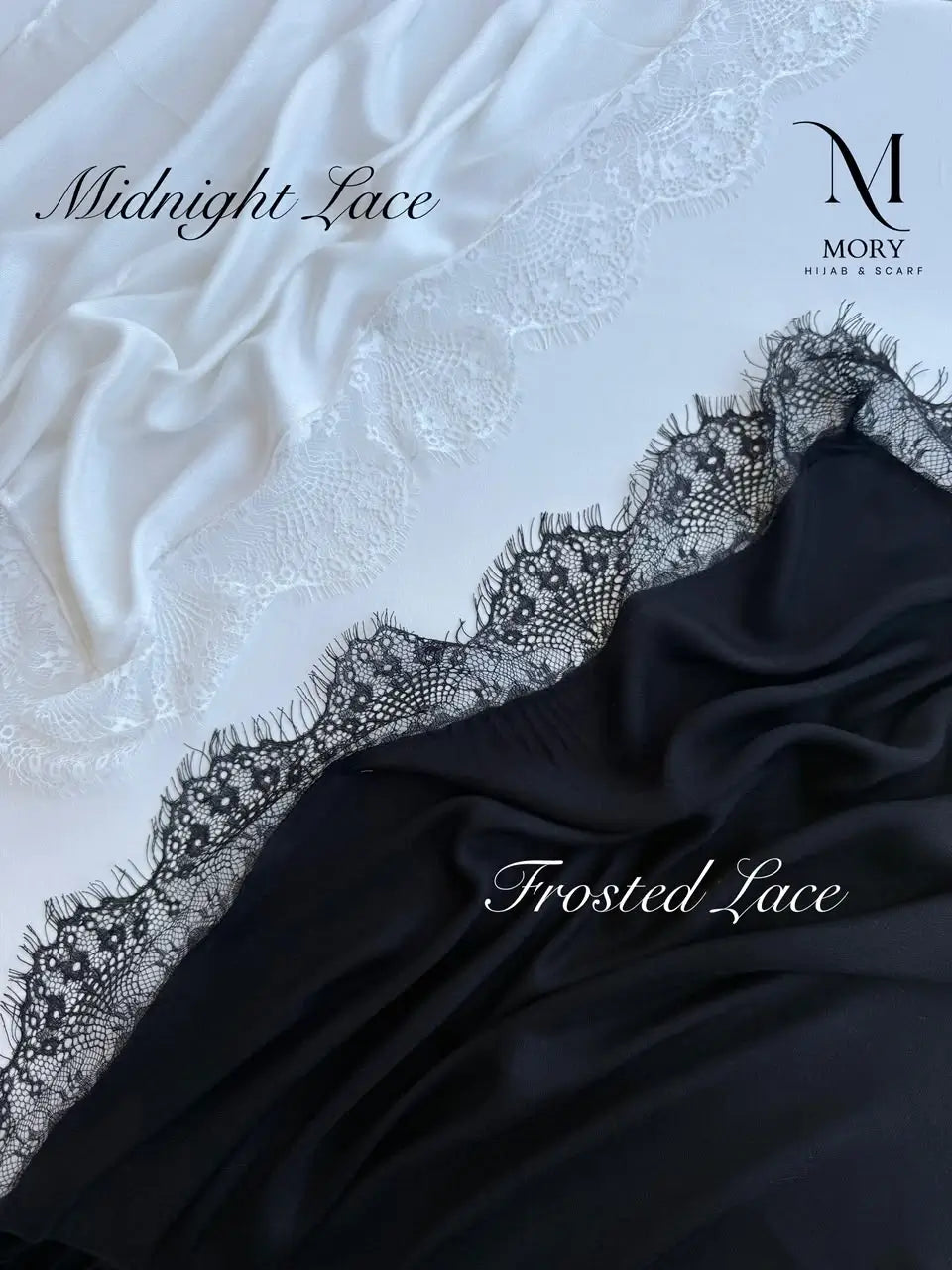 French Lace Hijab Black 2
