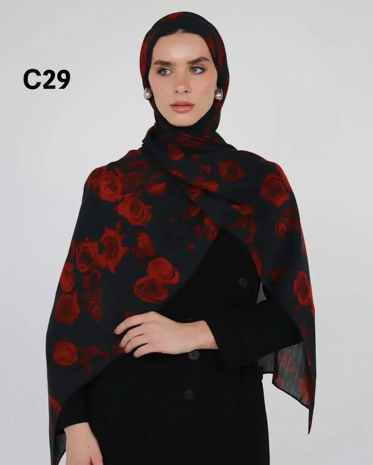 digital cotton hijab C29