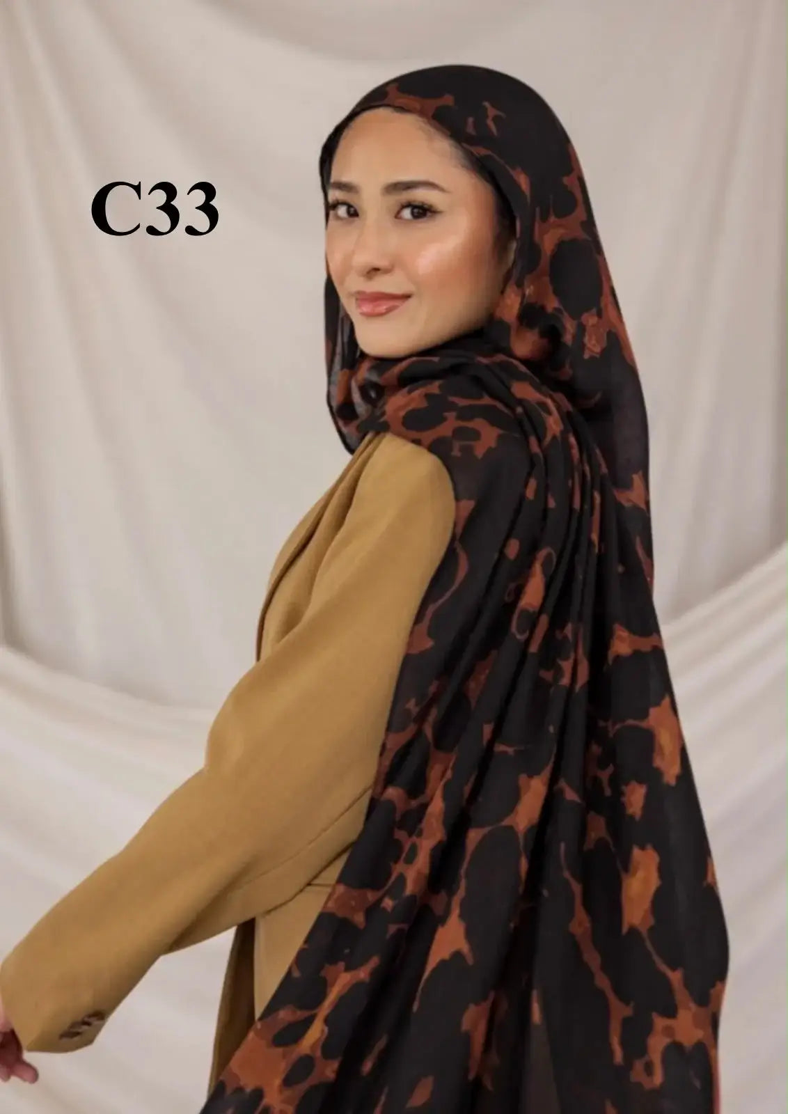 digital cotton hijab C33