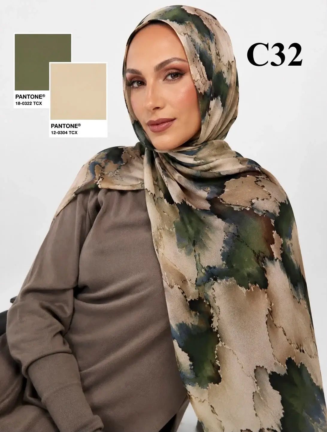 digital cotton hijab C32