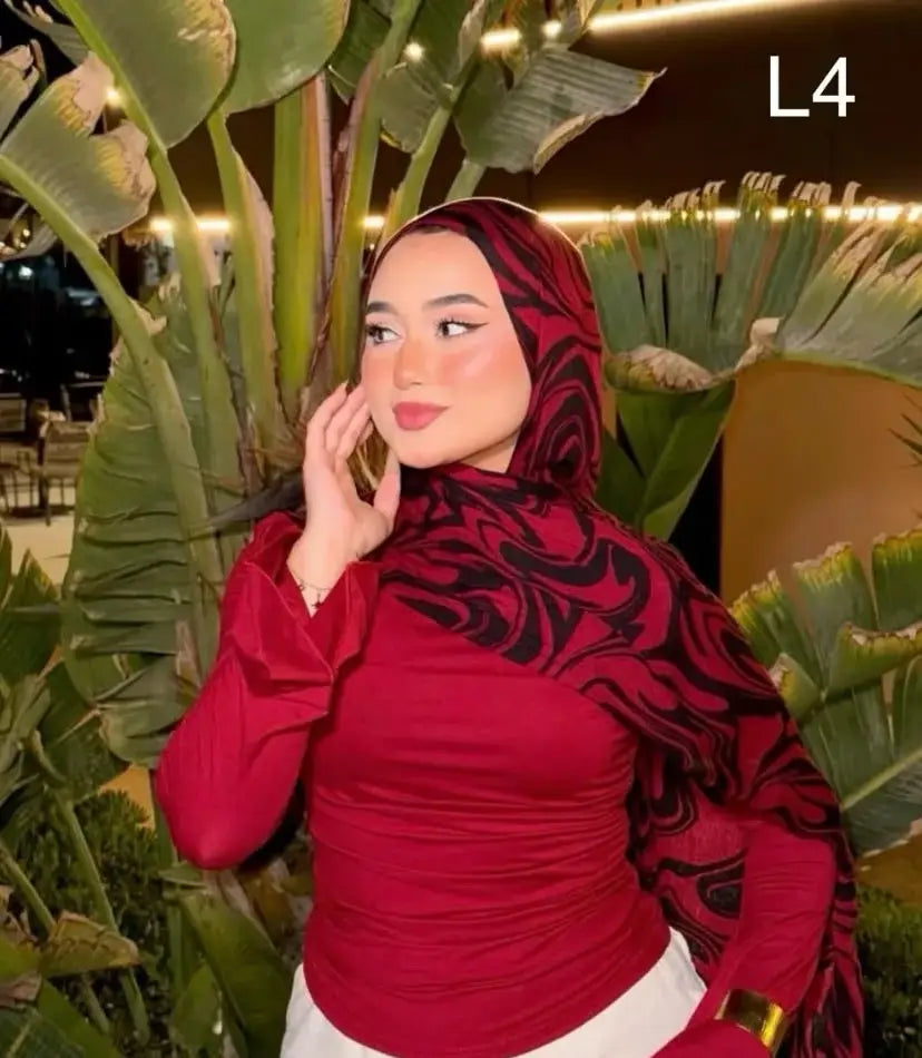 digital cotton hijab L4