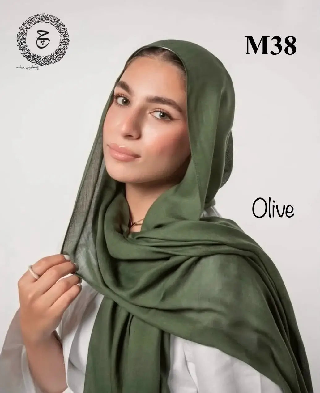 olive cotton modal kuwaiti hijab m38