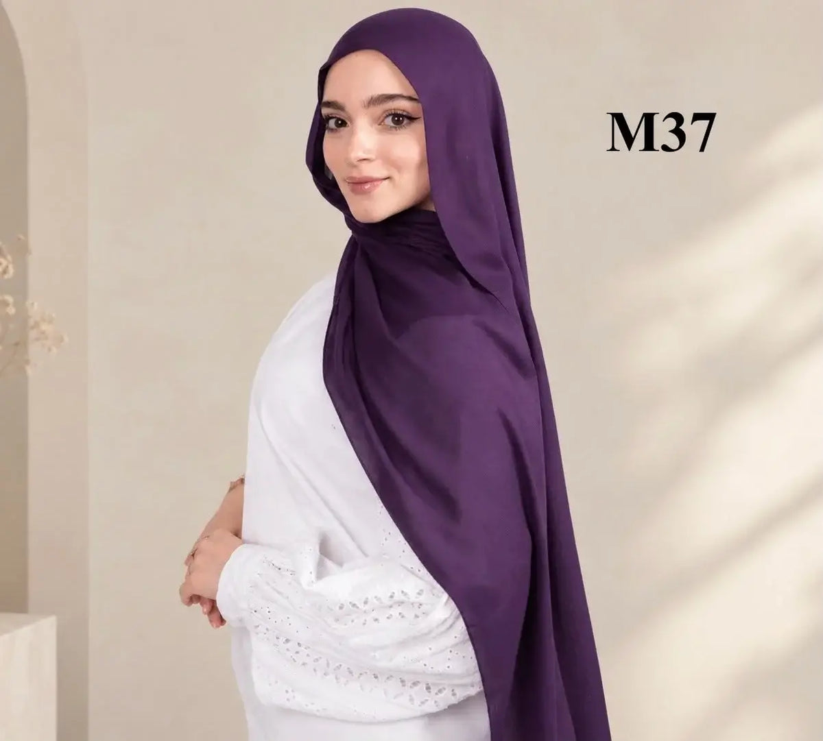 Deep Purple cotton modal kuwaiti hijab m37