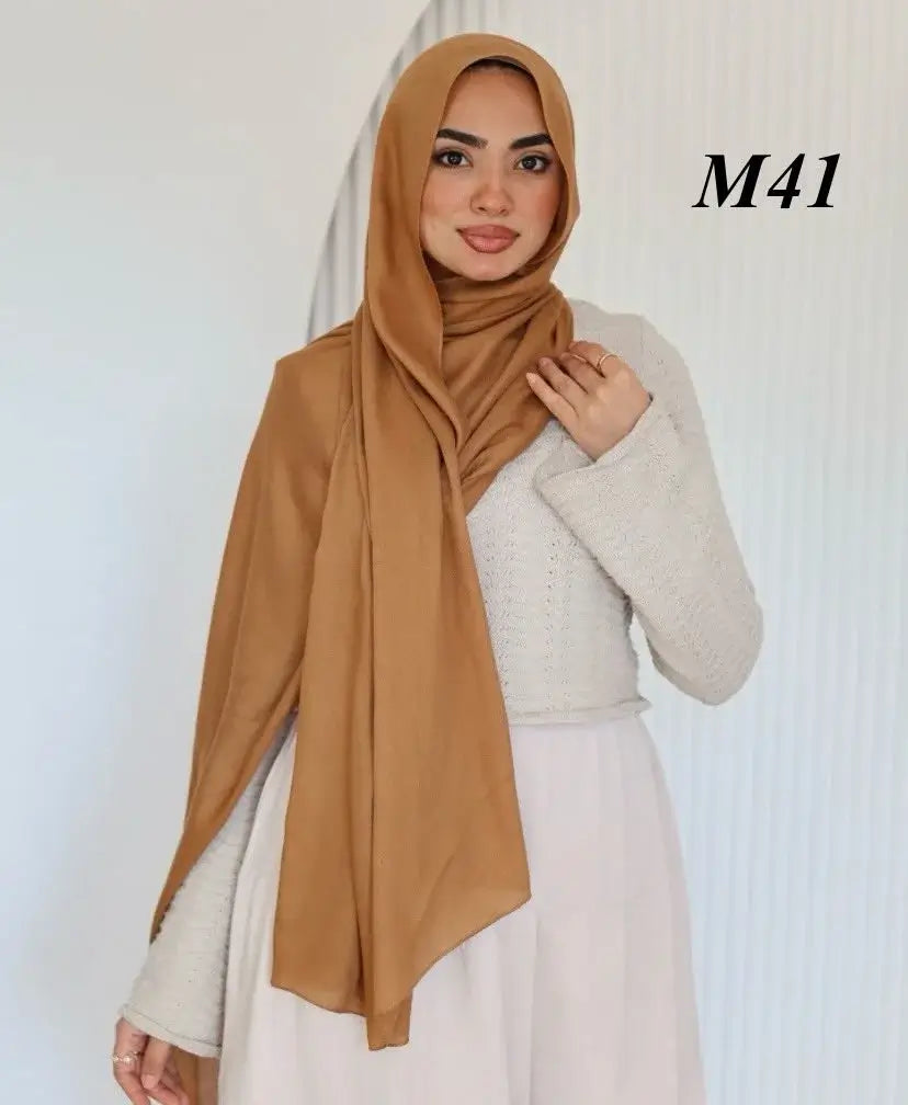 Camel cotton modal kuwaiti hijab m41